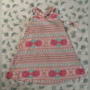 Jessica Simpson baby girl pink/blue boho-style tank dress size 24 months - NEW